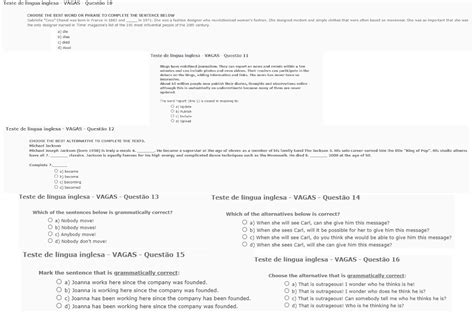 Teste De Ingles Vagas Com - FDPLEARN