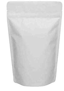 KCL Matte White Food Graded Stand Up Pouches with Zipper (Food Grade ...