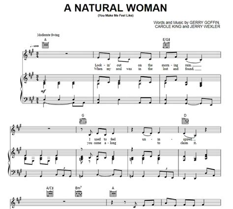 Aretha Franklin - A Natural Woman Free Sheet Music PDF for Piano | The ...
