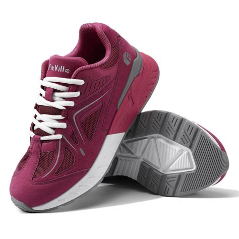 FitVille Women's Walking Shoes Wide Width Sneakers with Arch Support ...