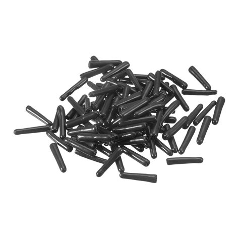 uxcell Rubber End Caps, 100Pcs Round Screw Thread Protector 1.5mm Dia ...