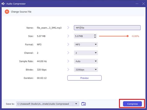 Image result for How to Compress an Audio File Over 10