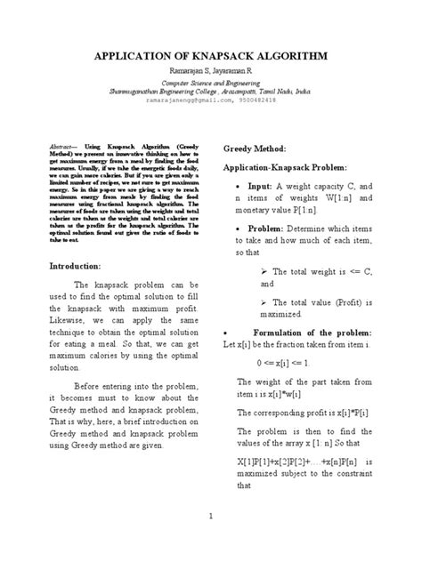 Image result for Knapsack Algorithm