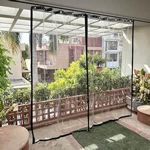 HIPPO Premium Outdoor Transparent PVC Waterproof All Season Curtain ...