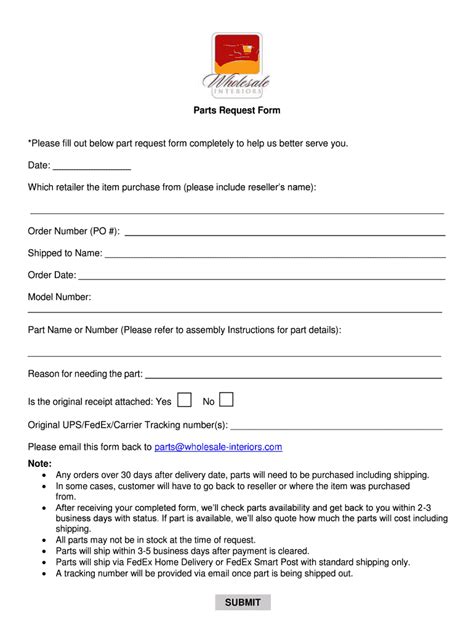 Image result for Part Request Process