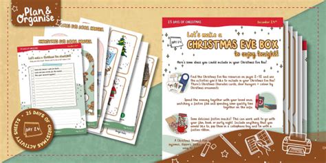 December 24th: Christmas Eve Box | 25 Days of Christmas Activity Sheets