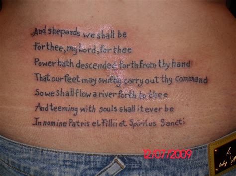 Boondock Saints Prayer Tattoo