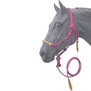Tough 1 Rawhide Noseband Rope Halter with Lead, Pink, Horse : Amazon.in ...