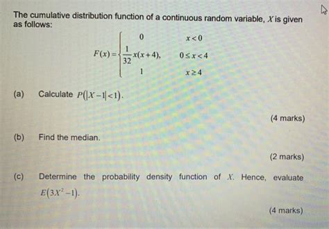 Image result for Continuous Random Variable Cumulative Distribution Function