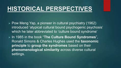 Culture bound syndromes | PPTX