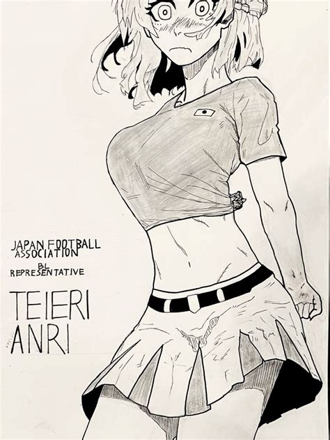 Teieri Anri Blue Lock cheer uniform drawing