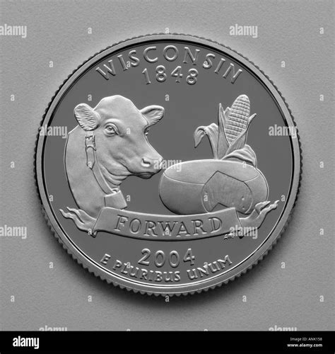 Wisconsin State quarter 2004 Stock Photo - Alamy