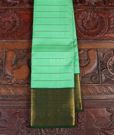 Buy Aqua Green Kanjivaram Silk Saree T536539