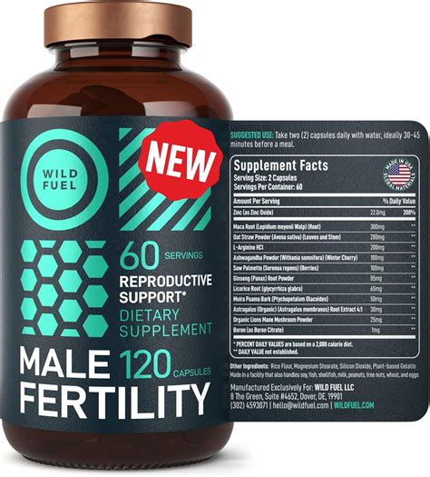 Buy Male Fertility Supplement Prenatal Vitamins and Minerals - Maca Root and L Arginine Plus ...