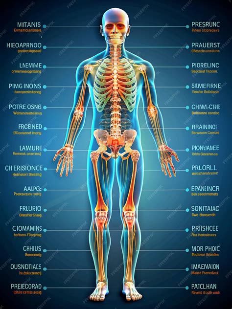 Silhouette of a man showing joints bones Orthopedic pain anatomy Text details | Premium AI ...