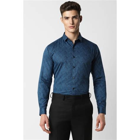 Buy Van Heusen Men Navy Blue Slim Fit Paisley Print Party Shirt Online