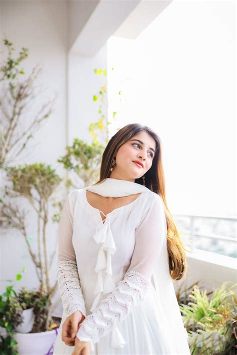 White Long Flair Double Layered Anarkali With Dupatta – subhvastra
