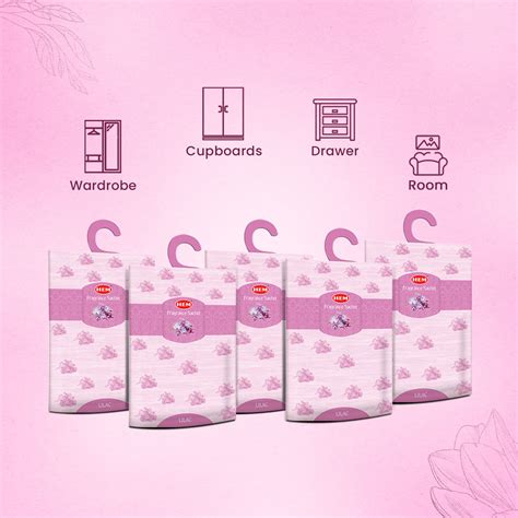 Lilac Fragrance Sachet Pack of 5 | HEM Fragrances