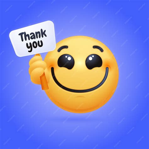 Thank you emoji illustration | Premium Vector