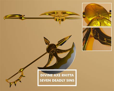 Divine Axe Rhitta Escanor Axe - Seven Deadly Sins 3D model | CGTrader