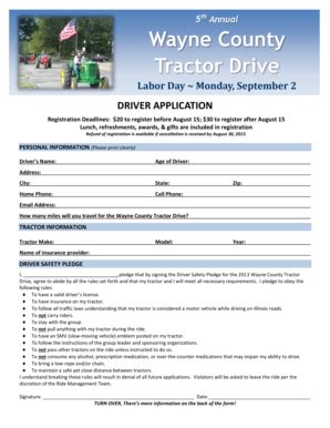Fillable Online Annual Wayne County Tractor Drive Fax Email Print ...