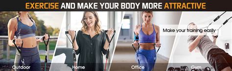 Bodylastics 12 pcs Snap Guard Resistance Bands Set with 5 Stackable ...