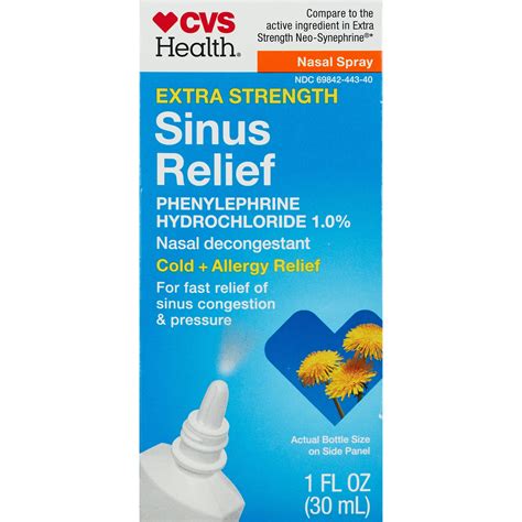 CVS Health Extra Strength Sinus Relief Nasal Spray, 1 OZ | Pick Up In ...