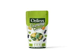 Orileys Vegan Gummy Candy - Sour fruits Flavoured Fruit Cubes -100% ...