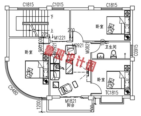 农村小别墅120平方二层半，适合你家的面积吗？赶紧回家建吧_盖房知识_图纸之家