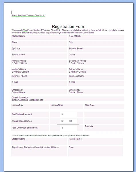 Registration Form Sample 的图像结果