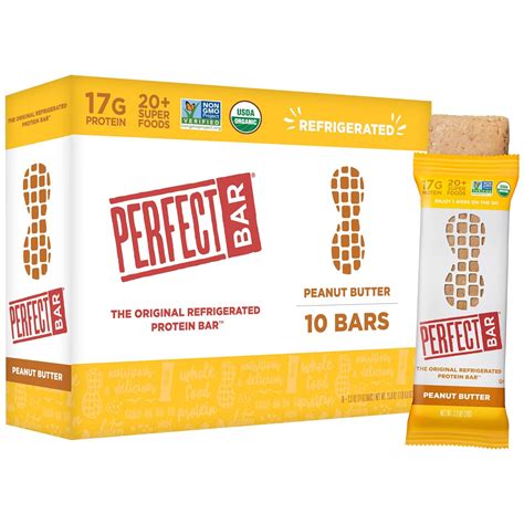 Amazon.com : Perfect Bar Original Refrigerated Protein Bar, Peanut ...