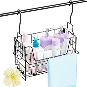 Bathroom Basket, Hanging, Bath Rack, Towel Hanger, Accessory Hook, W11 ...