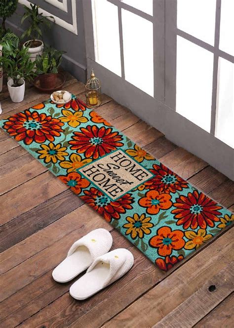 Get Home Sweet Home Premium Coir and Rubber Quirky Design Door and ...