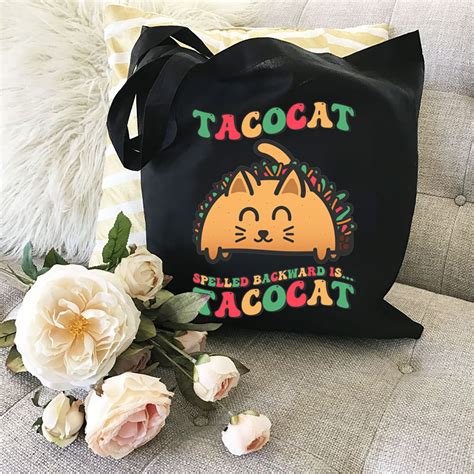 Funny Tacocat Spelled Backward Is Tacocat Cute Retro Groovy NL ...