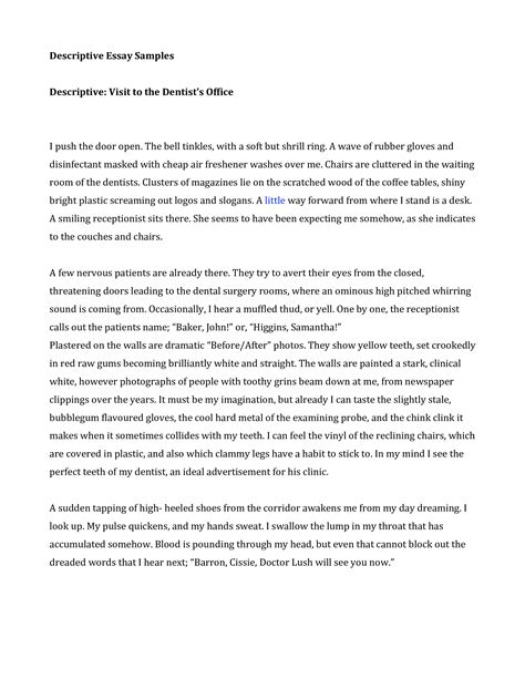 Describing Essay Example 的图像结果