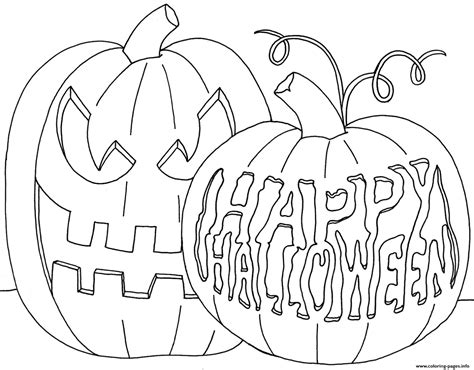 Printable Halloween Pumpkin Coloring Pages
