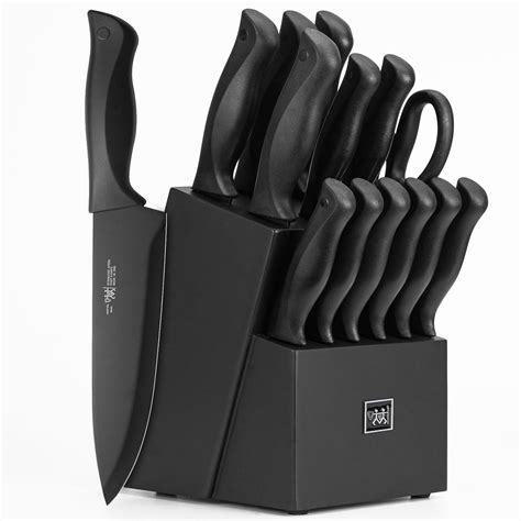 Knife Sets for Kitchen with Block, HUNTER.DUAL 15 Pcs Kitchen Knife Set ...