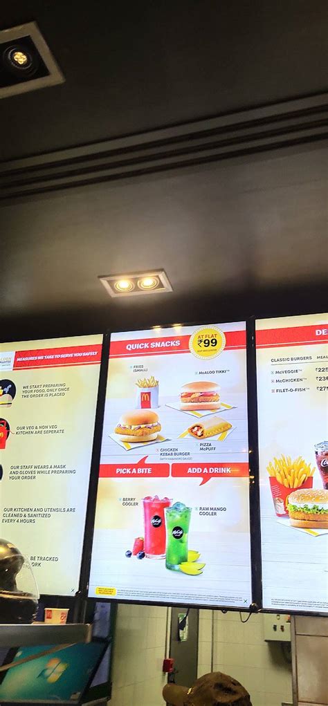 Menu at McDonald's, Navi Mumbai, Plot No 6A