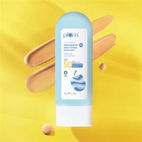 3% Niacinamide & Rice Water SPF 50 Sheer-Tinted Sunscreen – Plum