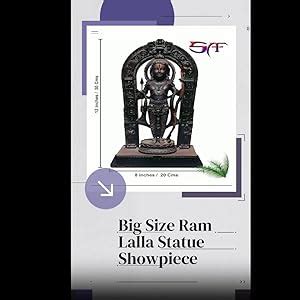 Buy Grand Stand Ram Lalla Statue in Ayodhya Mandir murti Idol Home ...