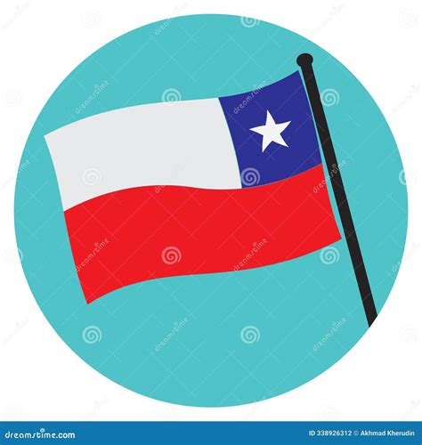 Chile country flag stock vector. Illustration of official - 338926312