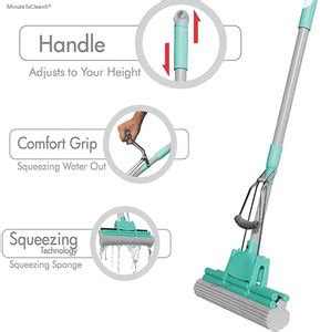 Ephemeral Folding Sponge Mop, PVA Mop Super Absorbent, Mops for Floor ...