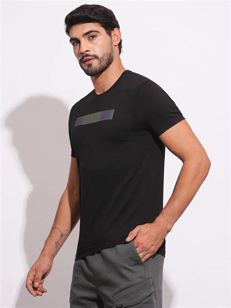 Being Human Mens-Top Crew Neck Black