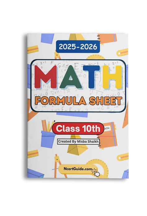 Class 10 Maths Formula Guide 2025–26 | Handwritten Colorful Notes Book ...