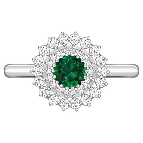GIVA 925 Sterling Silver Zircon Emerald Sunshine Ring, Adjustable ...