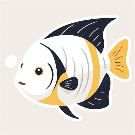 Premium Vector | Cute Angelfish for children book vector illustration