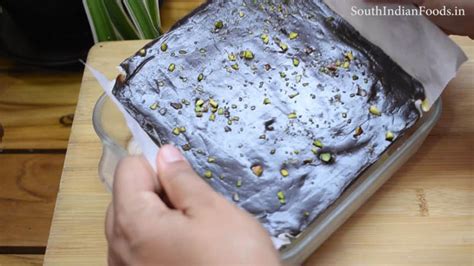 Chocolate mysore pak-How to make-step by step photos & Video