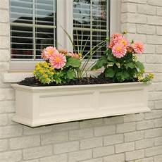 Window Flower Boxes by Mayne Fairfield 11 In X 48 In Clay Polyethylene Window Window Flower Boxes