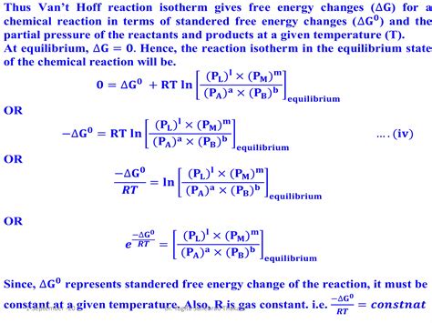 Lect. 4 chemical potential of an ideal gas vant hoff reaction isotherm ...