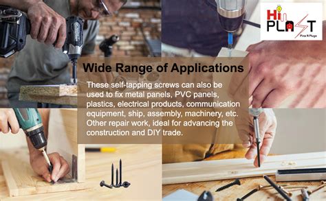 Hi-Plasst (100pcs) 0.5" 13mm Phillips Type Drywall Wood Screw (size #6 ...